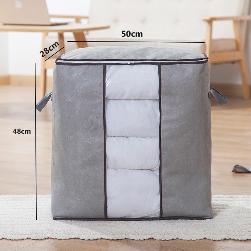 

Foldable Storage Bag Clothes Organizer Waterproof Oxford Clear Window Clothing Wardrobe Organizer Home Non Woven Storage Box 1pcs