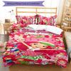 3pcs Princess Strawberry Cover Set - Personalized Name, HD Printed Bedding with 1 Cover and 2 Pillowcases - Perfect for Home Decor, Easy Care