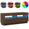 Vidaxl Szafka Pod Tv Z Oświetleniem Led, Brązowy Dąb, 100X35X40 Cm