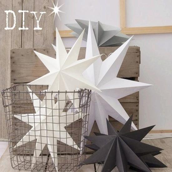 30cm Nine-pointed Star Paper Hanging Decoration for Kids Room Party Classroom