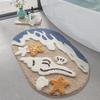 Polyester Fiber Entrance Hallway Doormat Warm Bathroom Rug Cartoon Animal Doormat Home Decor