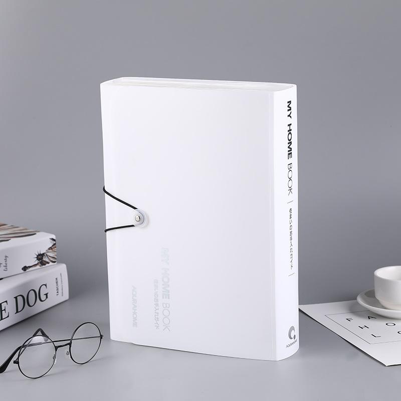 Large-Capacity PP Plastic Handheld Accordion Folder Solid-Color Design Ideal for Organizing Student Papers and Documents