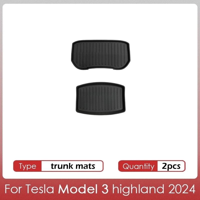 

Для Tesla Model 3 2025 Highland напольный коврик с защитой порога двери, полное покрытие, напольные покрытия, передние и задние коврики для багажника, коврики для спинки сиденья