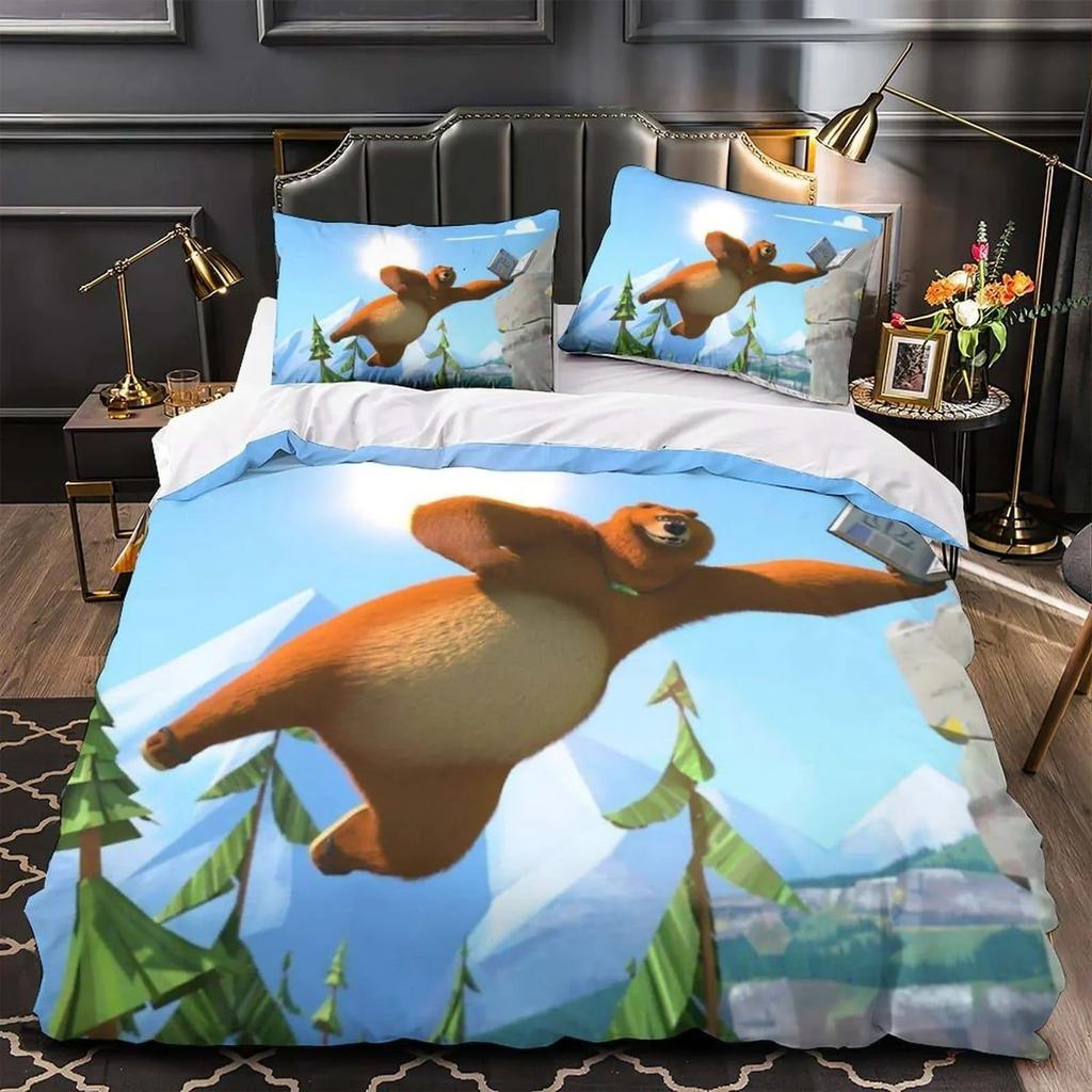 3D Printed Anime Grizzy and the Lemmings Bedding Set Single Twin Full Queen King Size Bed Set Adult Kid Bedroom Duvet Cover Sets