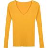Damen V-Ausschnitt Strickpullover Orange Koreanischer Stil Internetberühmter Pullover für Oberbekleidung Langarm Slim Fit Basis-Pullover für Herbst