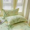 100% Cotton Country Floral Flat Sheet 3 Pieces Tulip Bed Sheet Set Soft Botanical Flower Blossoms Bed Cover with 2 Pillow Cases