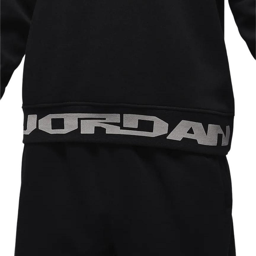 Jordan MVP Letter Pattern Fleece Crewneck Sweatshirt Men Sweatshirt Black FV7437-010