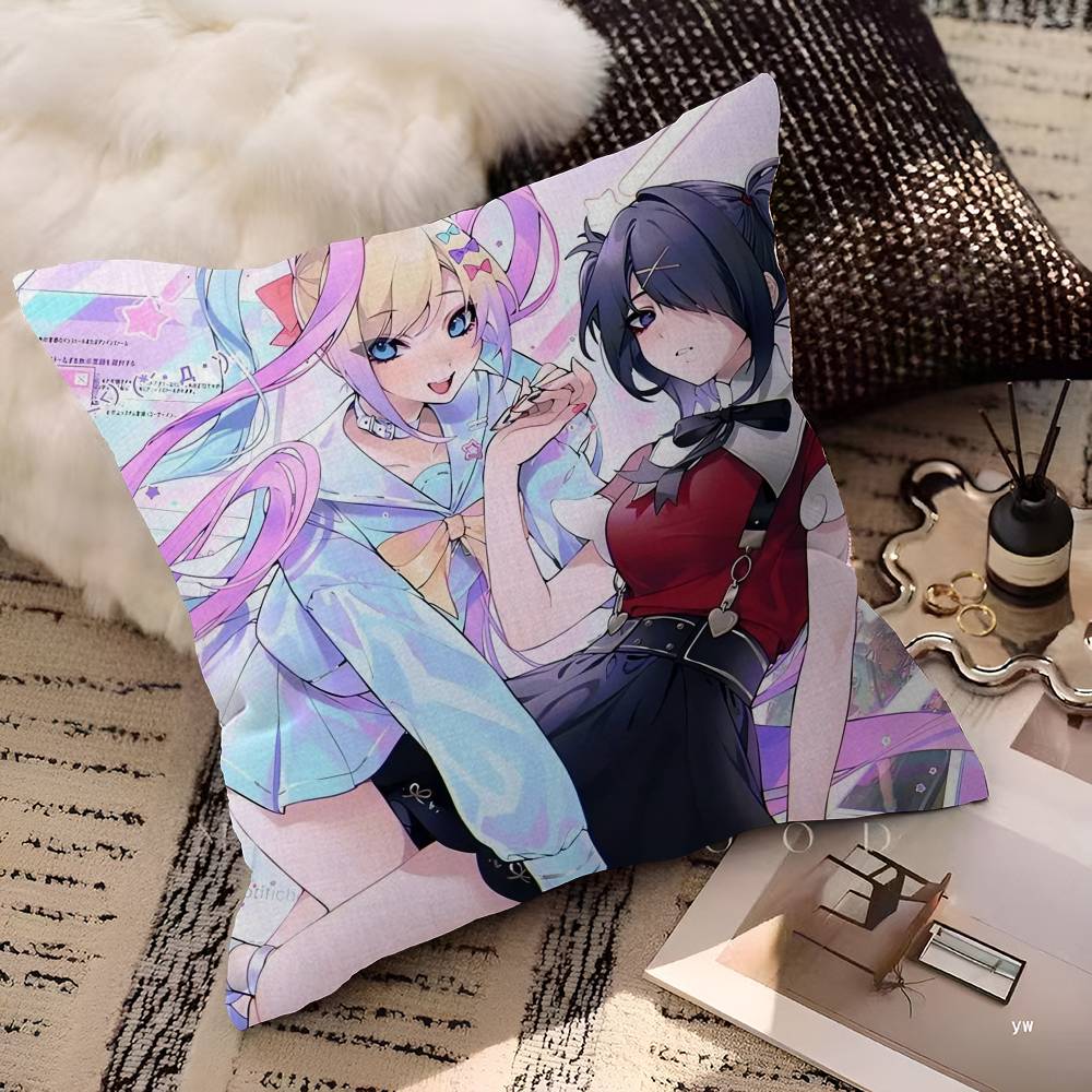 Needy Girl Overdose Spiel Kissenbezug Auto Wurfkissenbezug für Sofa Auto Weihnachtsgeschenk 40x40cm 45x45cm