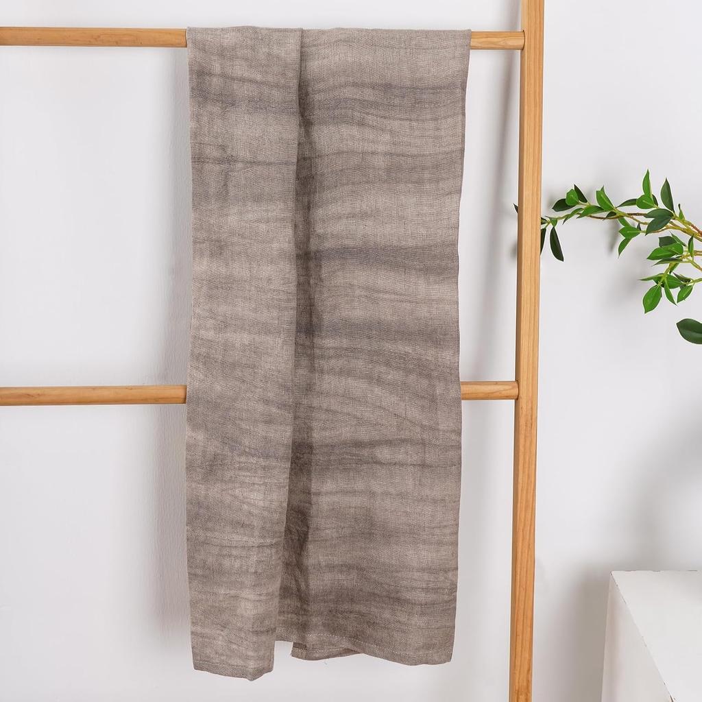 100% Linen Bath Towel 29.5x52 Inch French Flax Linen Quick Dry Towel for Bathroom, Beach, Travel, Sauna, Natural Thin Hair Towel, White