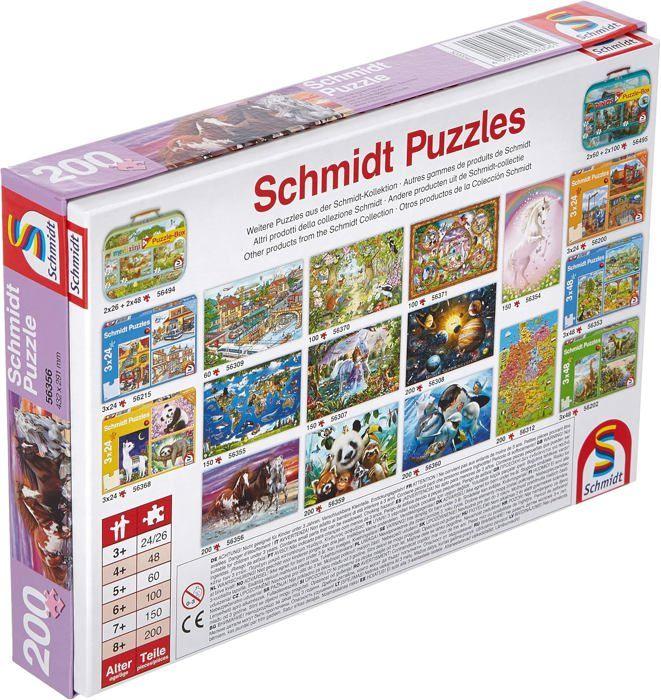 Puzzle Animaux - SCHMIDT - Trio de chevaux sauvages - 200 pièces - Violet - Enfant