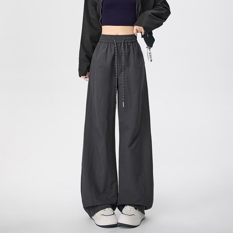 Women's Wide-Leg Quick-Dry Workwear Pants - Spring/Summer 2026, Loose-Fit, Sun Protection, Slimming Casual Wear