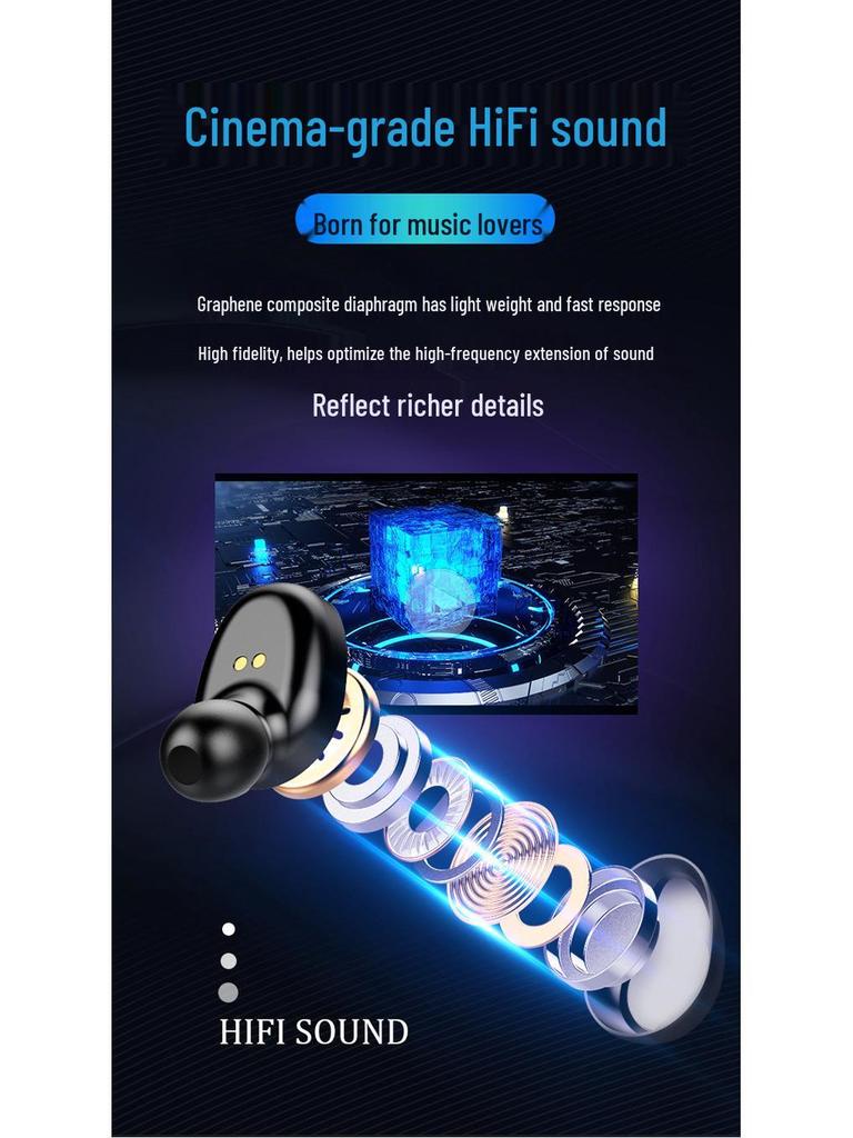 New F9 Bluetooth 5.0 Dual Earbuds with TWS, Battery Display, and Charging Case
