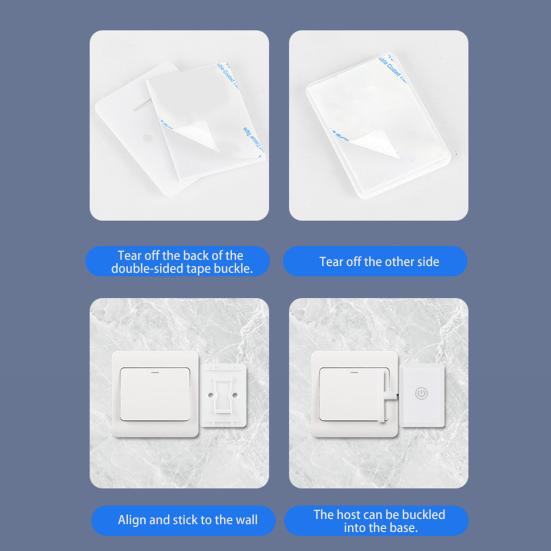 Smart Switch Kabelloser Lichtregler mit Fernbedienung, keine Verkabelung erforderlich, universeller, einfach zu installierender Lichtschalter-Tastendrücker
