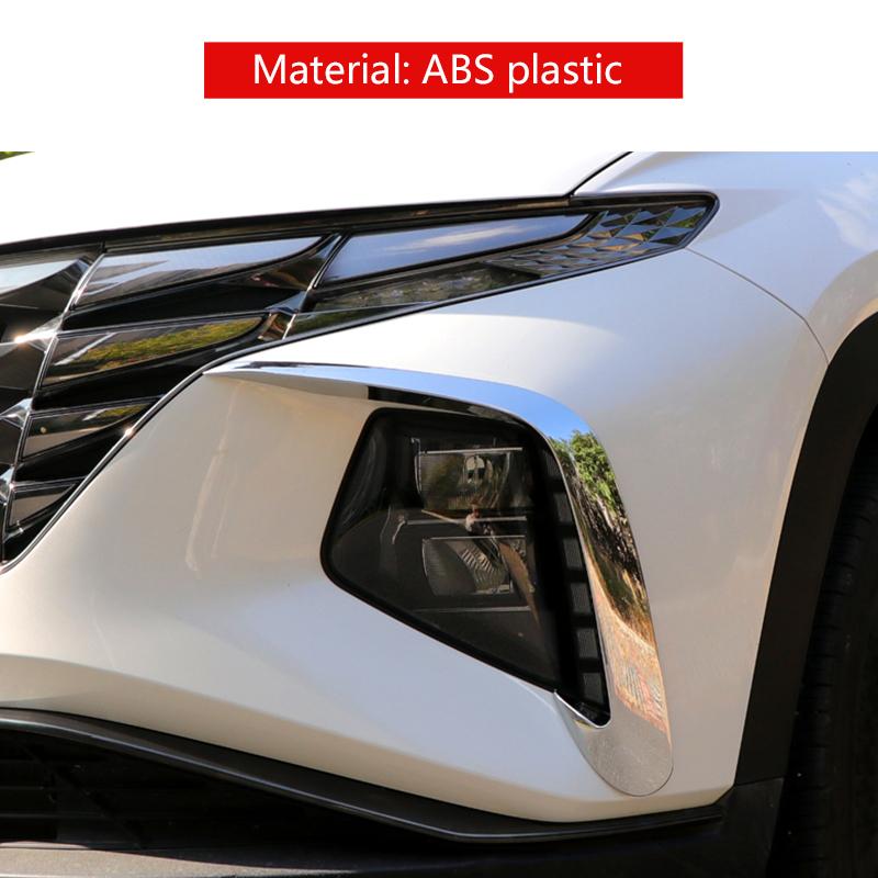 Front Fog Lamp Eyebrow Wind Knife Cover Trim For Hyundai Tucson NX4    ABS Car Styling Accessories