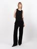Seleukeu Asymmetrical Double Sleeveless _ Black