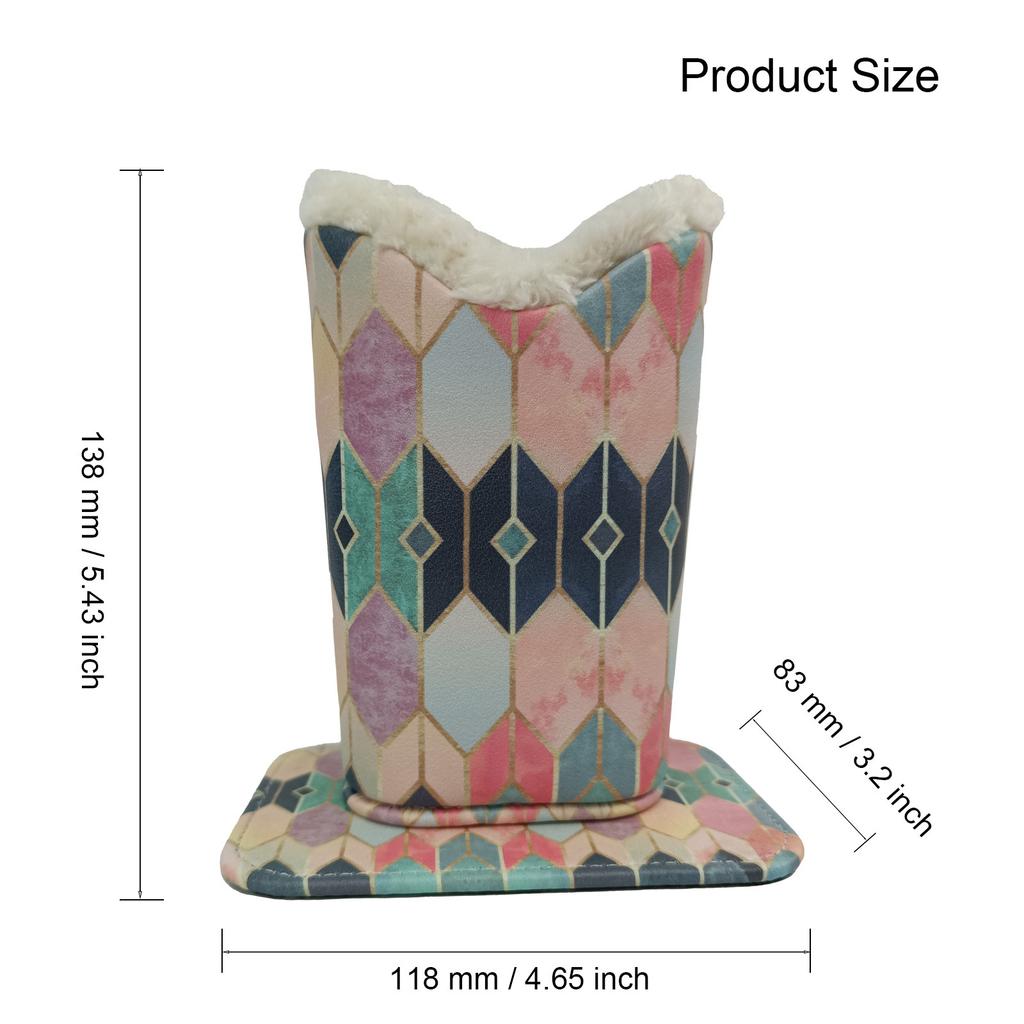 Plush Eyeglass Holder Leather Eyewear Display Stand Fabric Pencil Holder Stylish Minimalist Eyewear Storage Solution