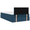 Ottoman Bed with Mattress Dark Blue 120x190 cm Velvet