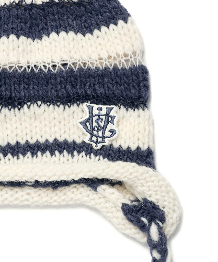 CAVISH Striped Ear Flap Beanie White(Cv2Efuab33A)