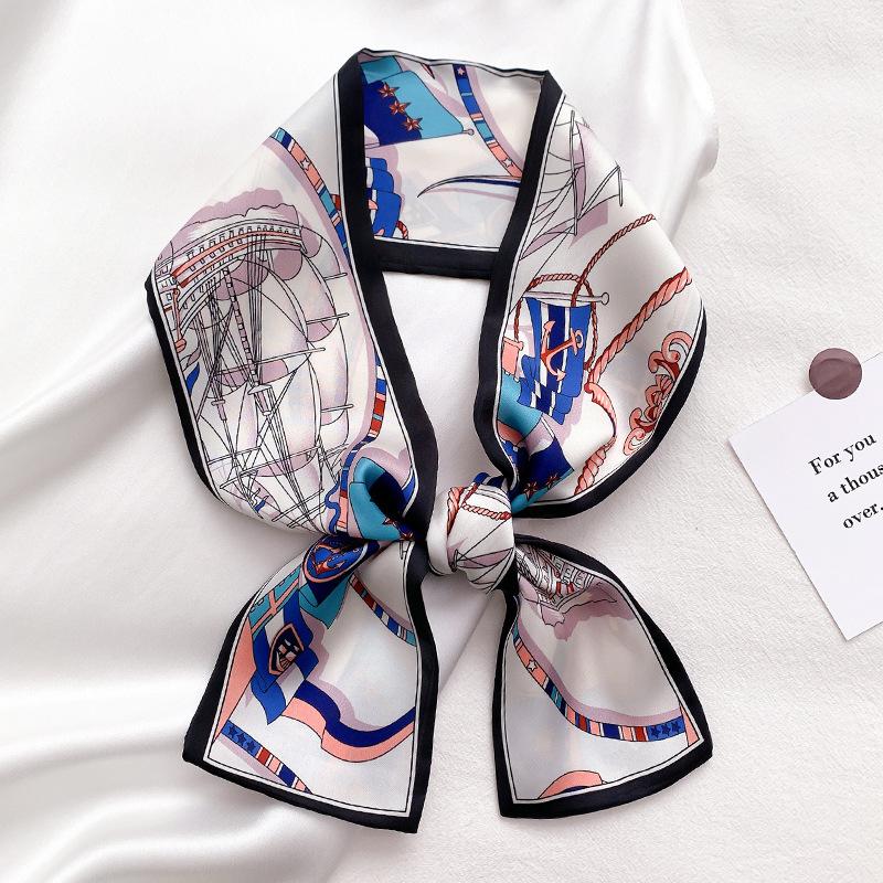 Schal für Damen  Neuer Stil  Frühling und Herbst Dünn  Schmal  Lang  Küssend  Haarband  Streamer und Hemdkrawatte Dekorativer Schal