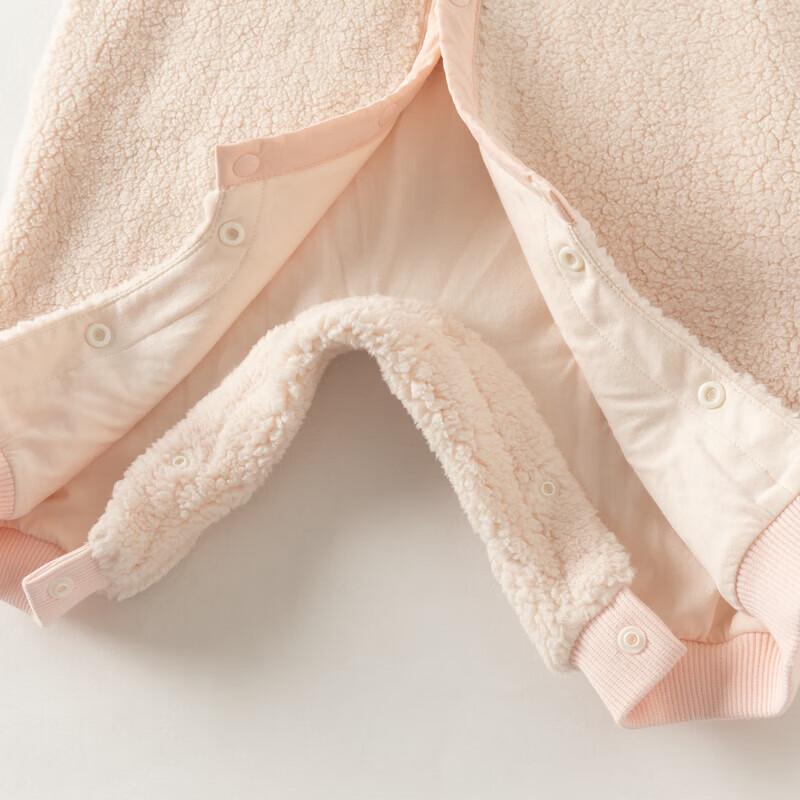 DAVE & BELLA Baby Faux Shearling Hooded Romper