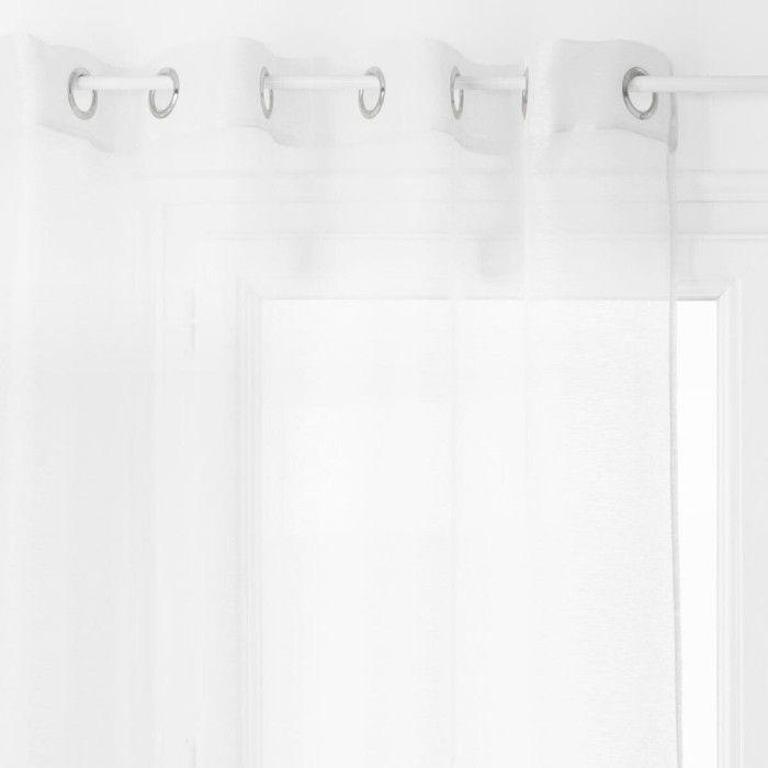 Voilage "Moly" tamisant 135 x 240 cm Atmosphera - Blanc