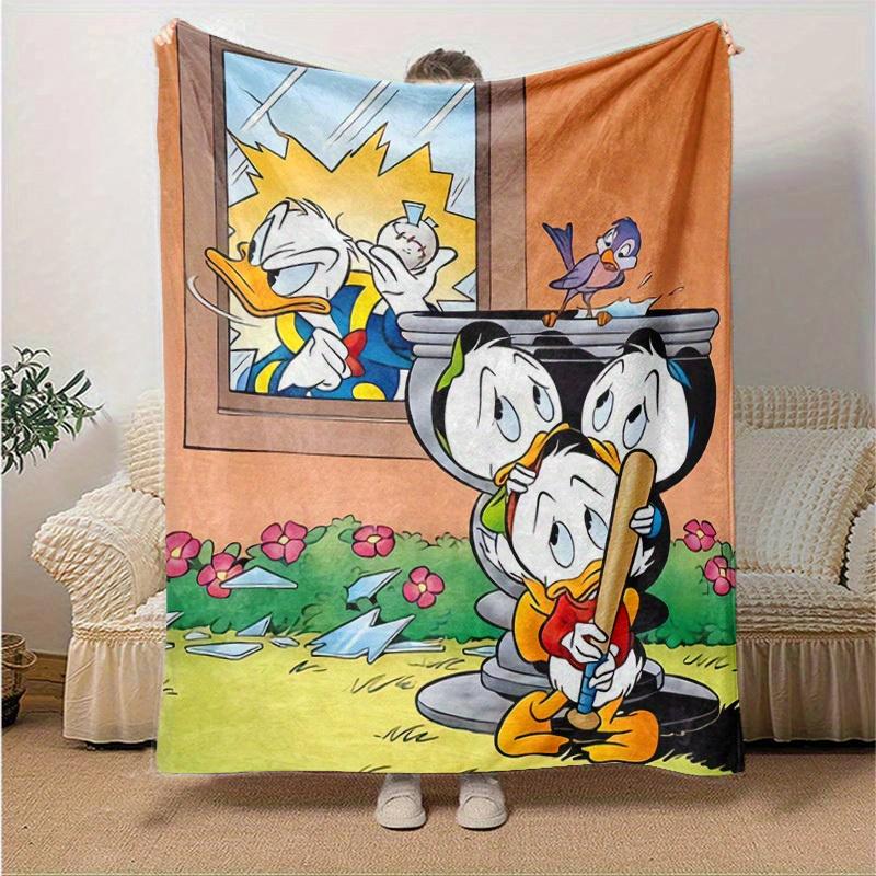 1pc, Duck Tales Throw Blanket Soft & Cozy Duck Family Design for Home Decor, Couch Cover, Travel, Camping, Car