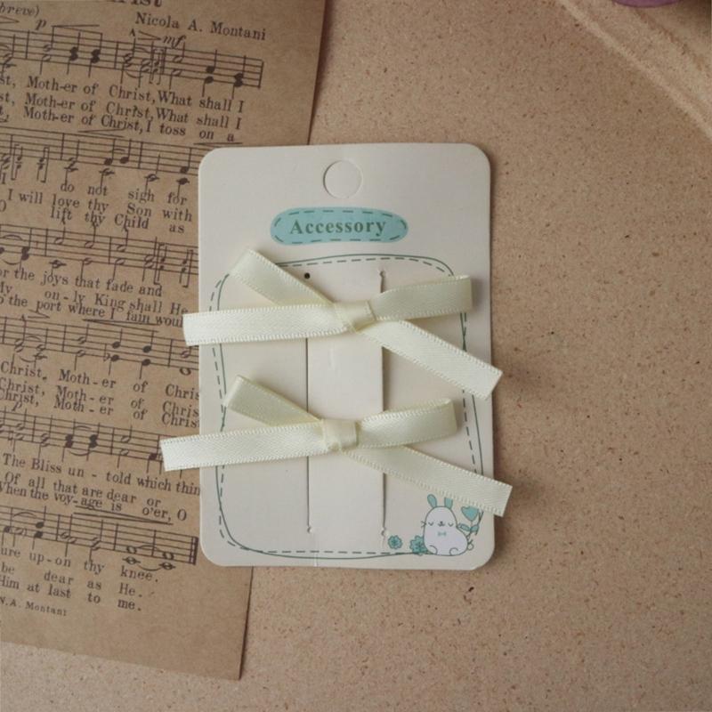 Bowknot Hair Clip Female Girls Hair Pins Mini Grab Clips with Ribbon Design Hair Accessories for Daily Wear and Parties