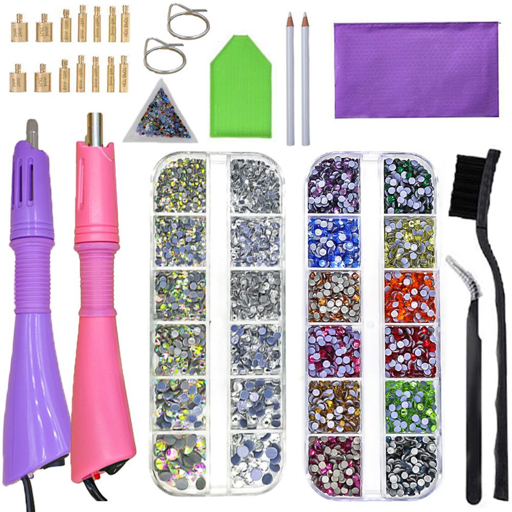 Weichen Hot Drill Set Point Drill Pen, Storage Bag Hot Melt Glue Hot Drill Tool Diy Clothing Accessories
