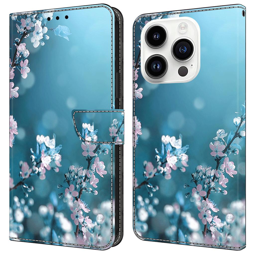 For iPhone 16 Pro Max Case 3D Pattern PU Leather Wallet Phone Cover with Stand