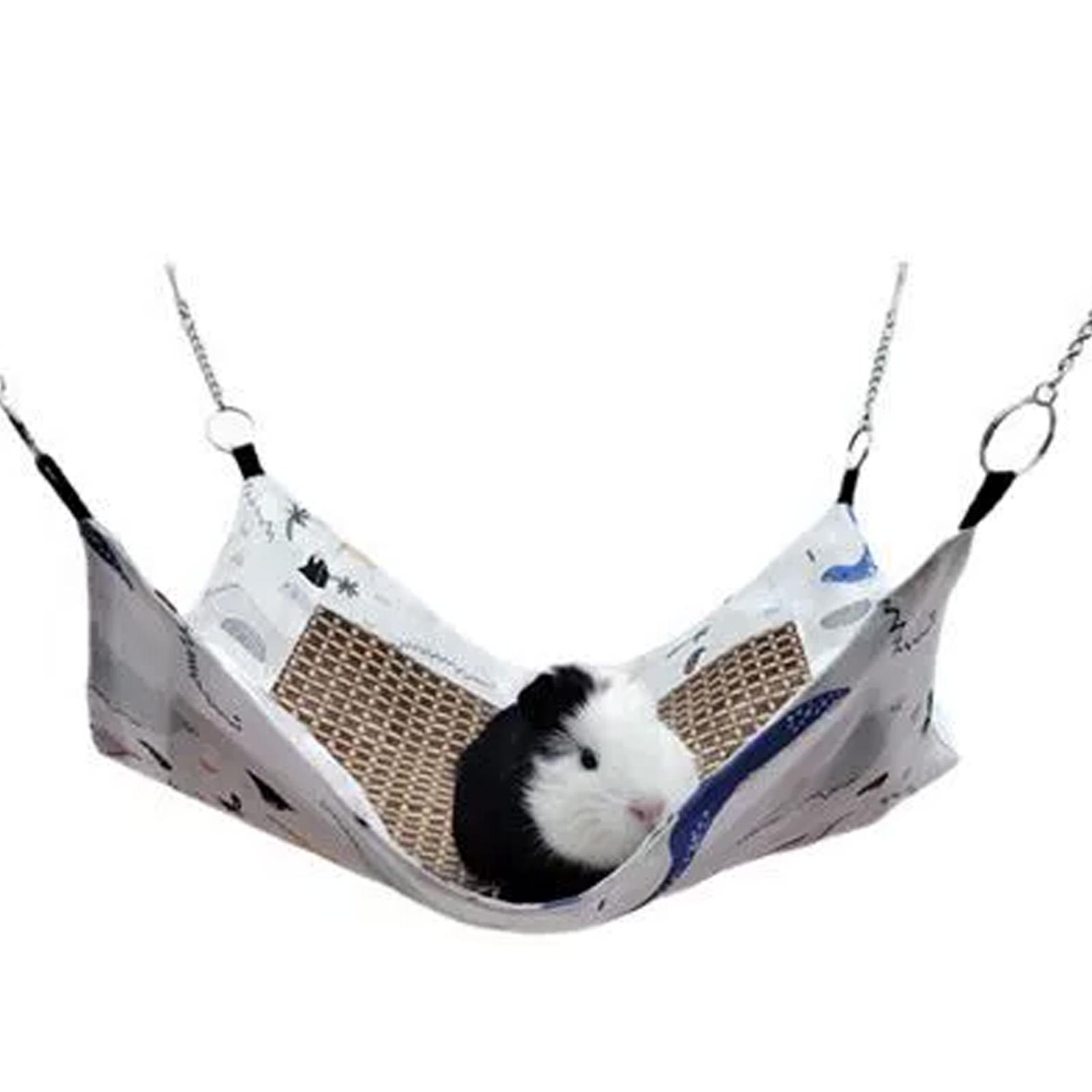 

Small Animal Hammock Cooling Mat Summer Cooling Hamster Hammock for Hamster Cage Guinea Pig Rabbit Chinchilla Rodent