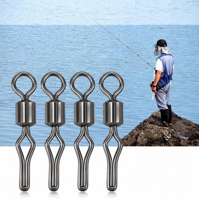 100 PIEZAS Giratorios de Pesca de Alta Resistencia Clip para Línea Lateral Giratorios Drop Shot Giratorios Giratorios de Barril Pesca de Carpa