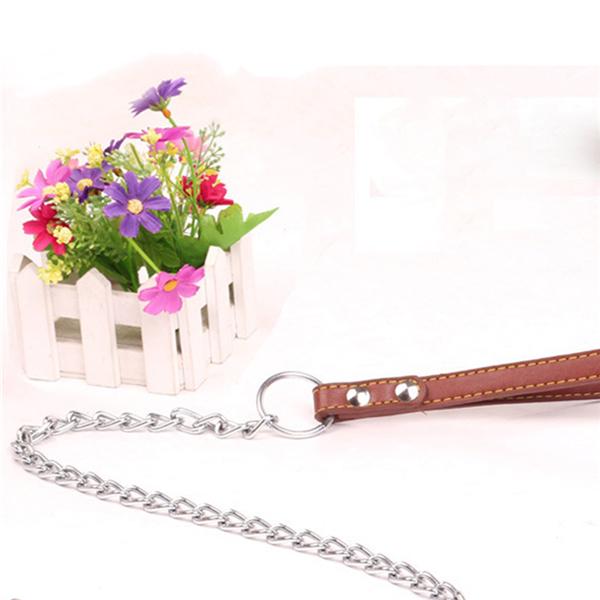 Pet Leash Chain Lead Dog Chain Antibitemetalchain Chainleashhandle Dogchain