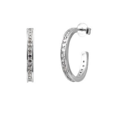 LOVA LOLA VAN DER KEEN - Náušnice - Polobrúčky - Syntetický diamant - Striebro 925 - Dámske šperky