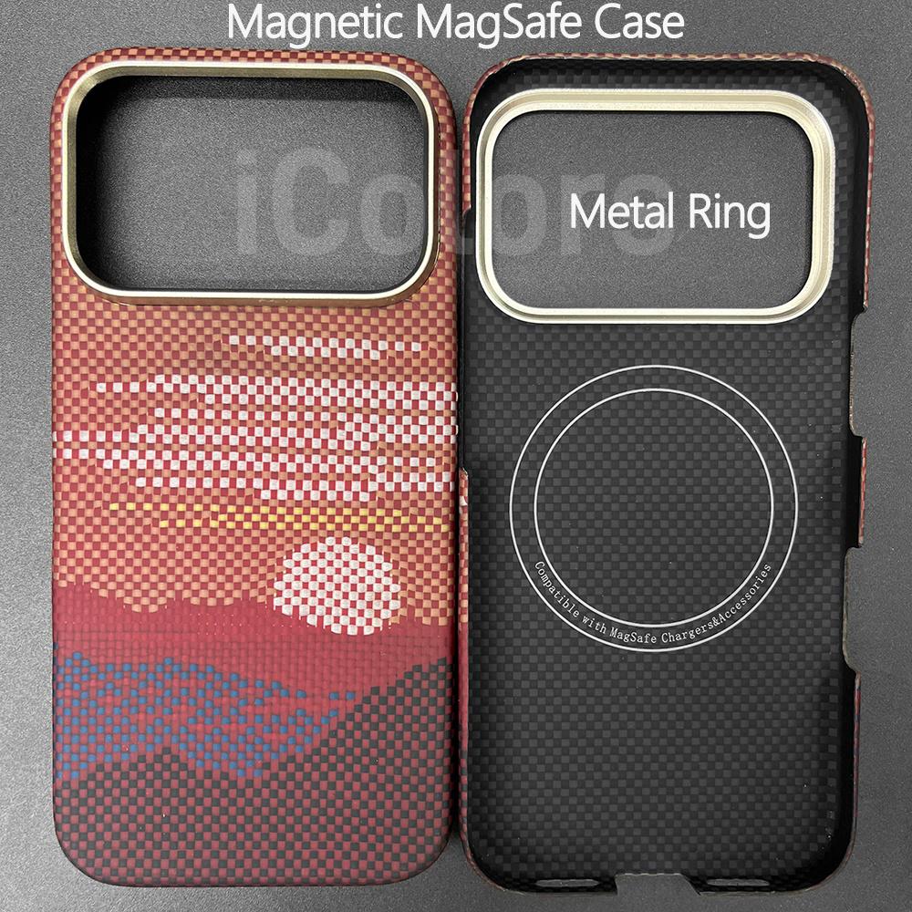 For iPhone 17 Pro Max/17 Pro/17 Air/17 Aramid Carbon Fiber Case Ultra Thin Lightweight Cover Compatible with MagSafe