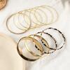 Damen Geometrisches Bohème Vintage Stapelbares Armband Set Metall Schmuck Reise Geschenk