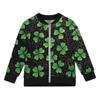 Dívčí bundy na zip Dětské podzimní mikiny s dlouhým rukávem Svrchní oděvy s kapsami St. Den svatého Patrika 5-15 let