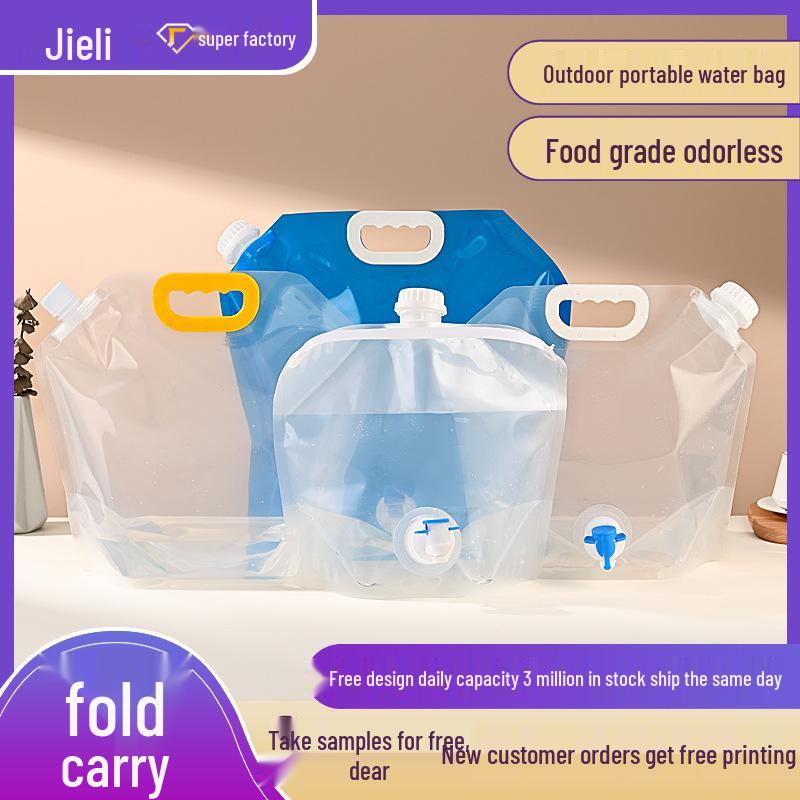 

Transparent Nylon Handheld Water & Beverage Spout Bag for Camping