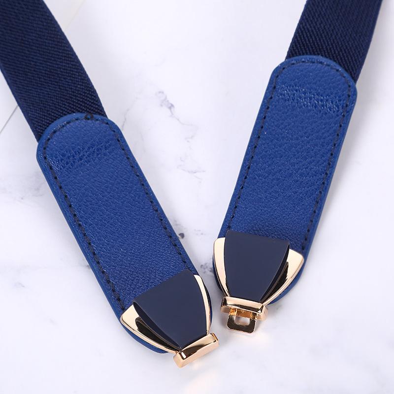 Sigiliu de talie elastic la modă pentru femei, Curea cu cataramă decorativă elastică, Curea pentru rochie jachetă de puf