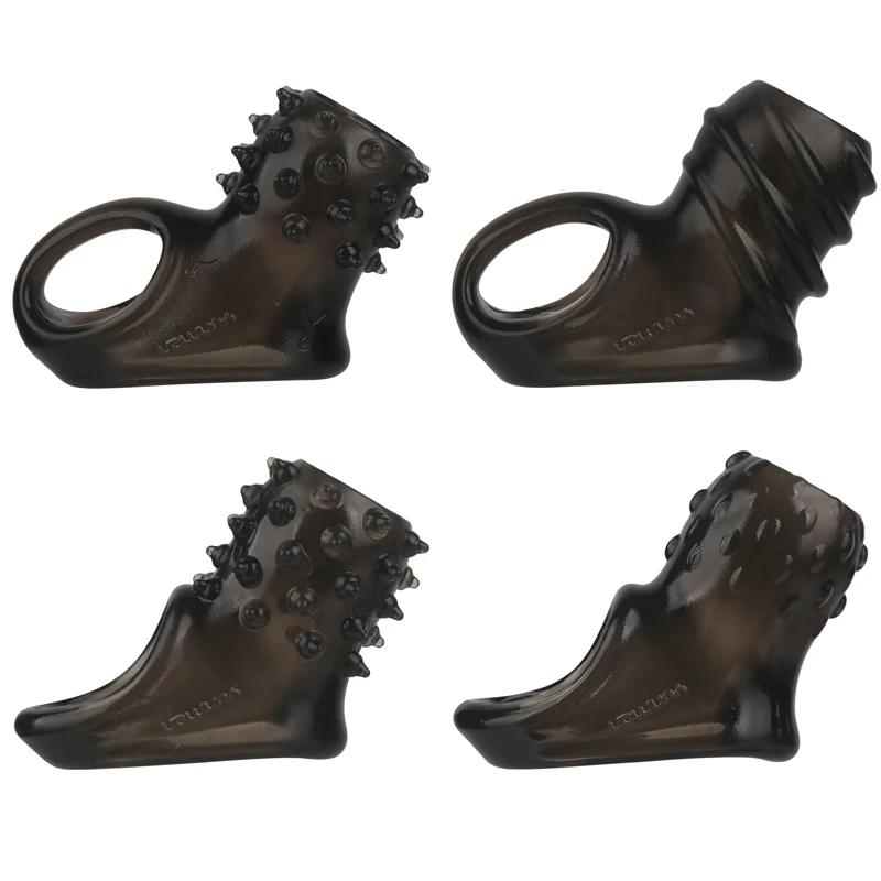 Anneau de pénis pour homme, éjaculation retardée, agrandissement du pénis, fixation du pénis, Cage de chasteté, anneau de manchon de pénis, jouets sexuels pour hommes