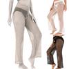 Pantalones de Playa Sexy Calados Red de Ganchillo de Poliéster Pantalones Cubre para Mujer de Vacaciones