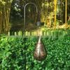 Cross-Border Iron Art Solar Lamp: Hollow Outdoor Courtyard Lawn Projection Light in Water Drop Shape