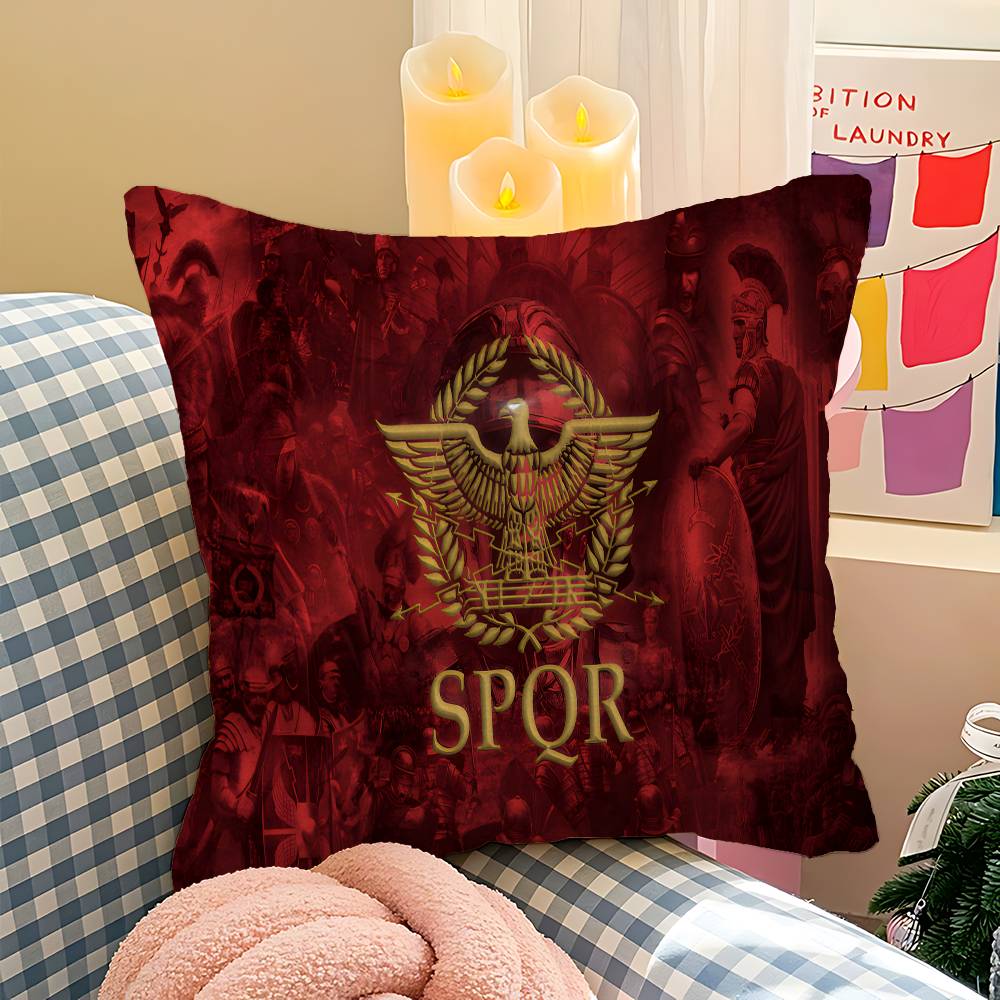 R-Roman S-SPQR Personalized Pillow Dust Cover Bedroom Kids Party Decoration Pillowcase Birthday Children Gift