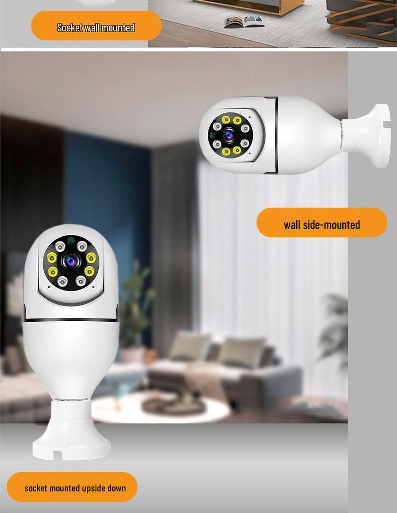 Little Eagle OKAM WiFi Panoramic Surveillance Camera with Mobile Tracking and Alarm Light Bulb