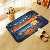 Seaside Camping High Definition Print Door Mat, Non-Slip Absorbent Washable Rug for Bedroom Living Room, Outdoor Picnic Decor