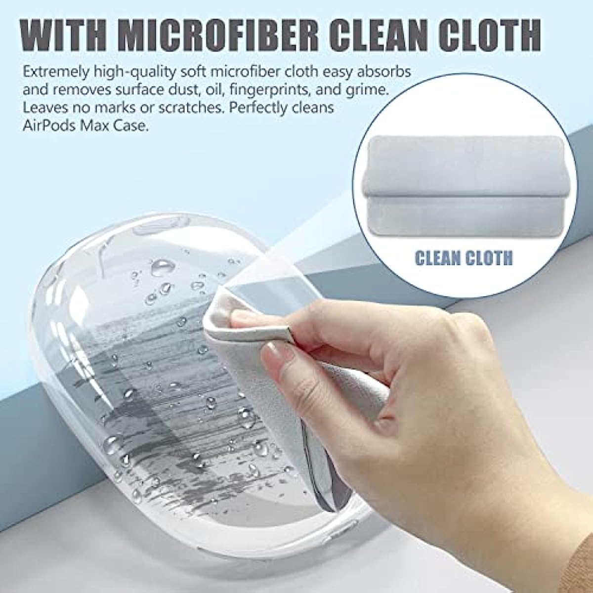 Прозрачный чехол Pretocter для наушников Air Pods Max — фото 4