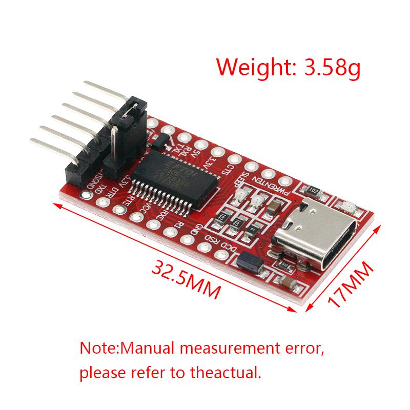 FT232RL FT232 FTDI USB 3.3V 5.5V zu TTL Serielles Adaptermodul für Arduino FT232 Pro Mini Port USB zu TTL 232 Mini / Typ-C USB
