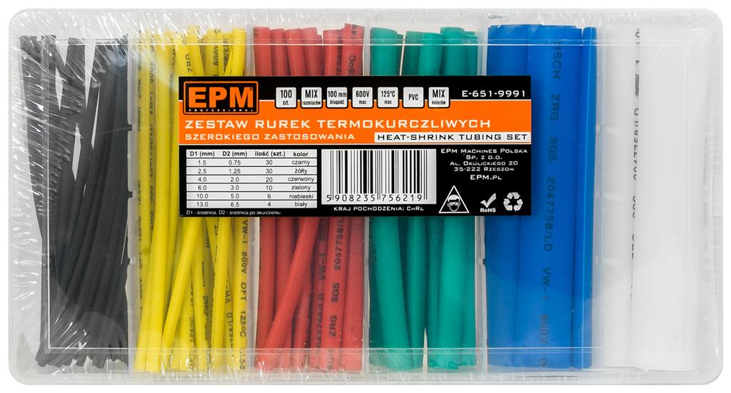 Schrumpfschlauch Set 100 Stück Mix aus Farben - E-651-9991