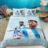 Squisito Set Copripiumino Calcio M-Messi Set Biancheria da Letto Giovani Bambini Ragazza Ragazzi Lusso Regalo di Compleanno Decorazione Camera da Letto Set 2/3 pezzi