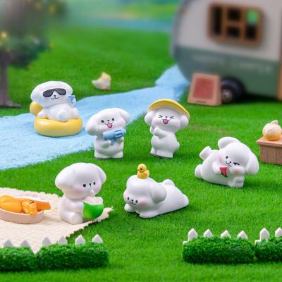 Mikro-Landschaft Sommer Lässige Hundefigur Dekorative Hängeaccessoires Mini Auto Desktop Kleine Ornamente