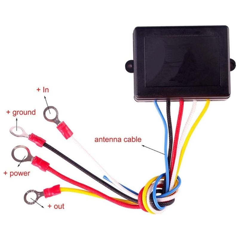 Wireless Winch Remote Control Kit Handset Switch Controller Receiver Kit Winch Control System for Car ATV Truck SUV